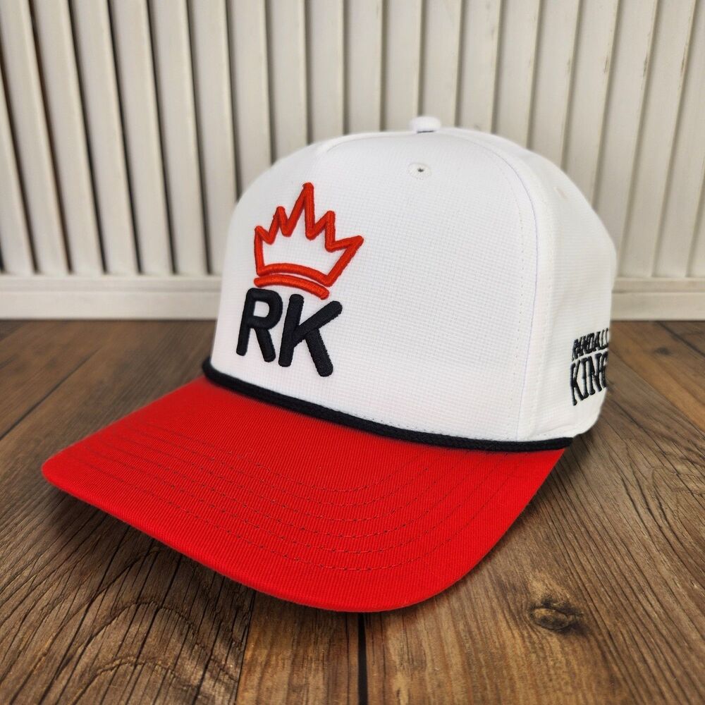 Randall King Music RK Crown Logo Snapback Hat White Red Black Country Ball Cap